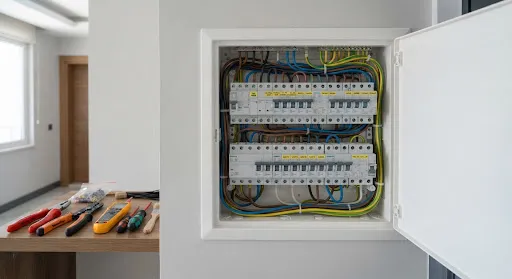 Sıva altı daire panosu montajı ve sigorta düzenleme